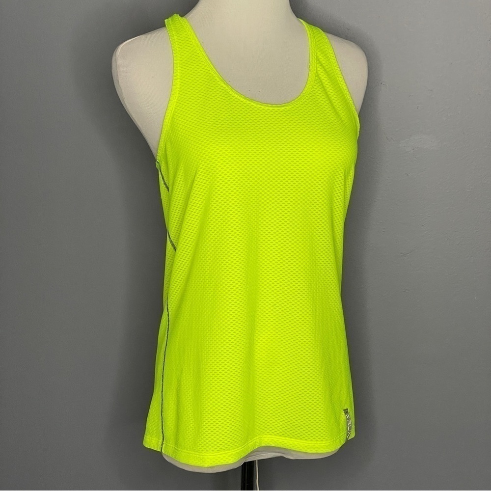 UNDER Armor highlighter green reflective heat gear tank top size small